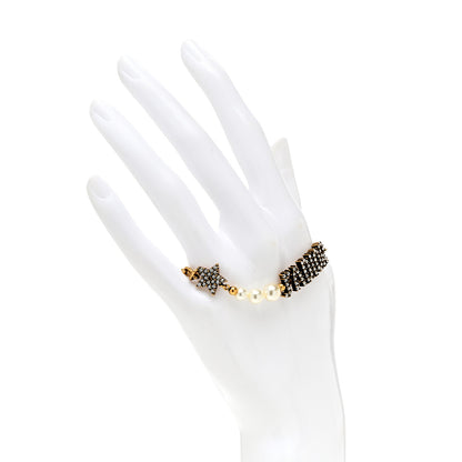 Christian Dior Metal Crystal Pearl J'Adior Bracelet Gold 2 of 4