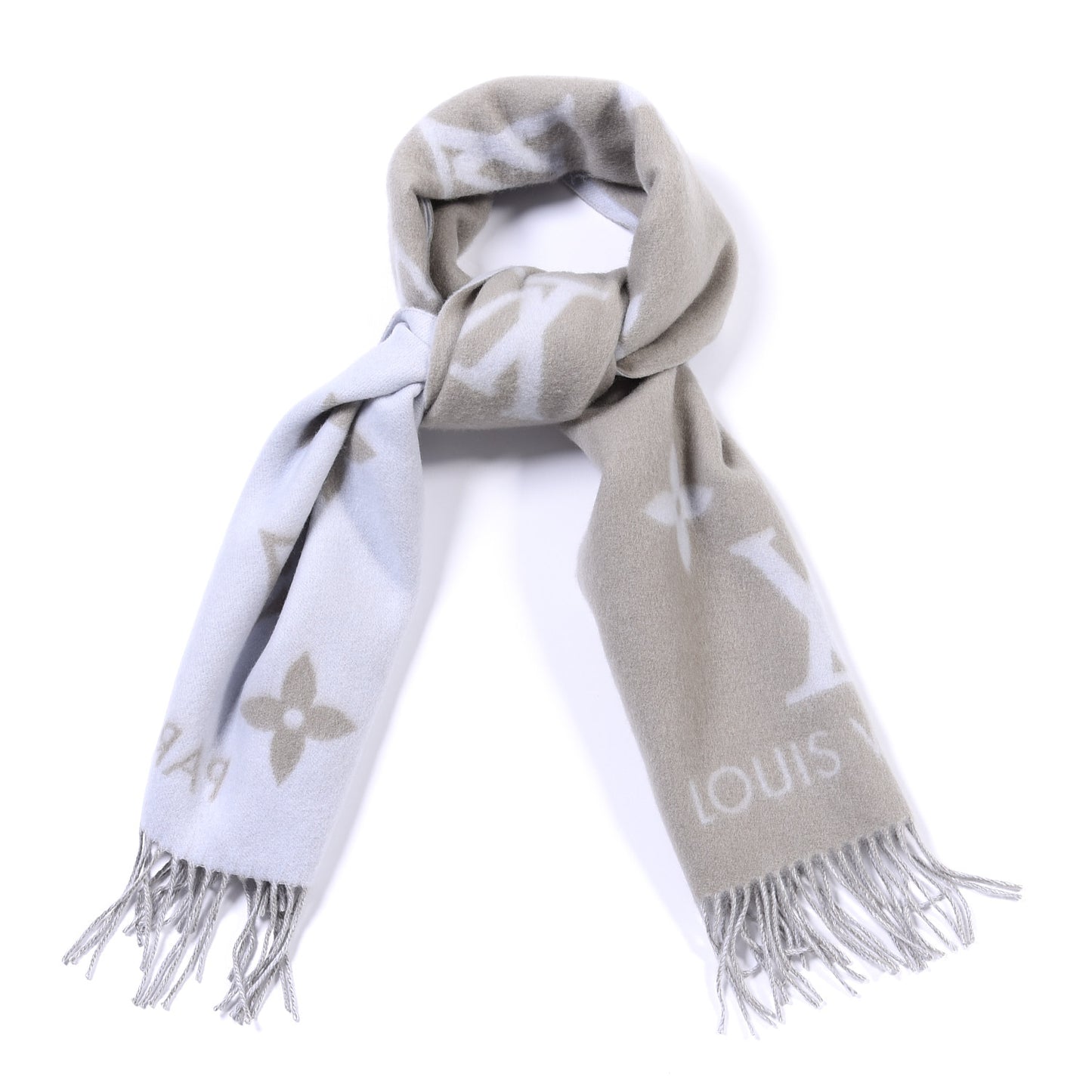 Cashmere Monogram Reykjavik Scarf Greige
