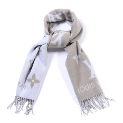 Louis Vuitton Cashmere Monogram Reykjavik Scarf Greige 1 of 4