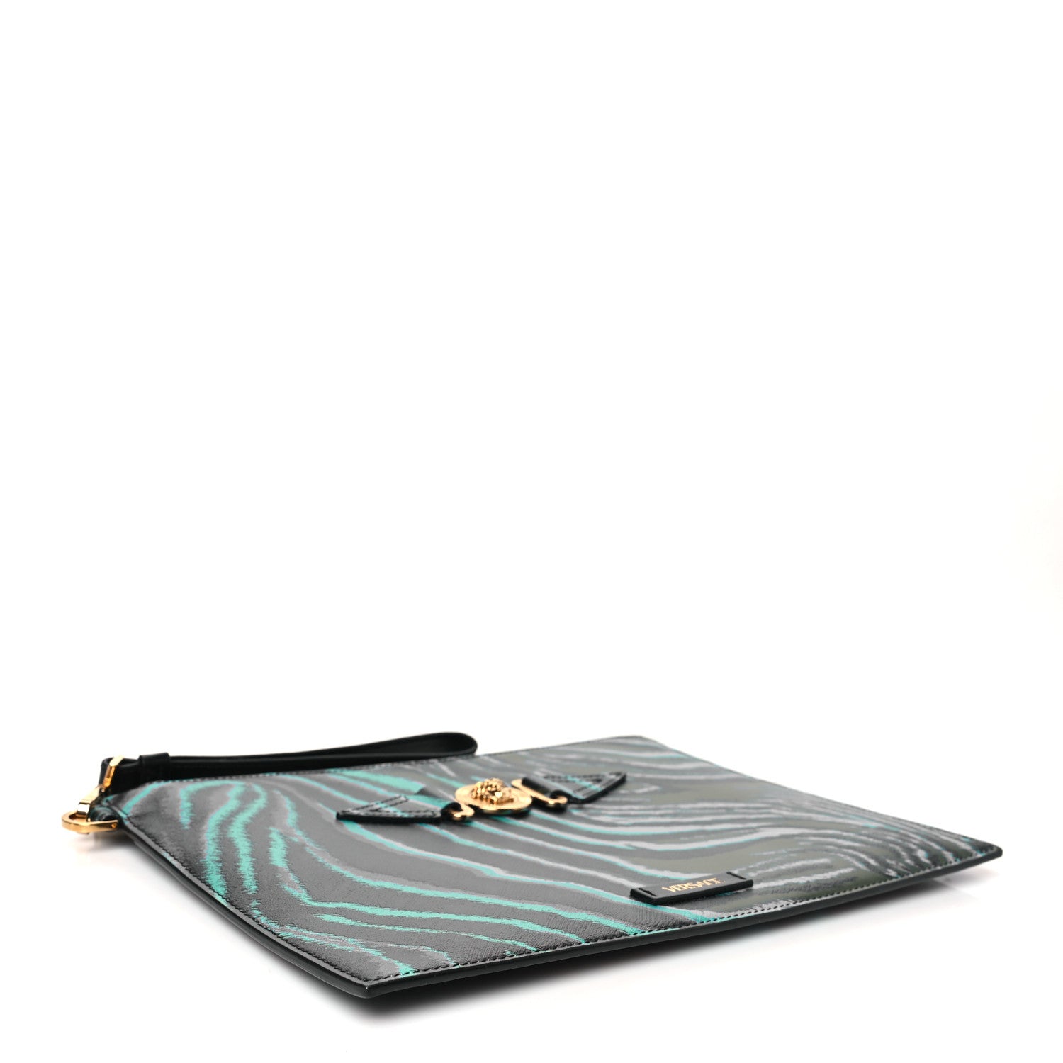 Versace Calfskin Tiger Medusa Biggie Clutch Multicolor 4 of 8