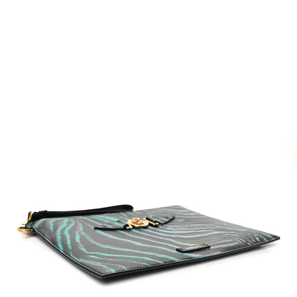 Versace Calfskin Tiger Medusa Biggie Clutch Multicolor 4 of 8