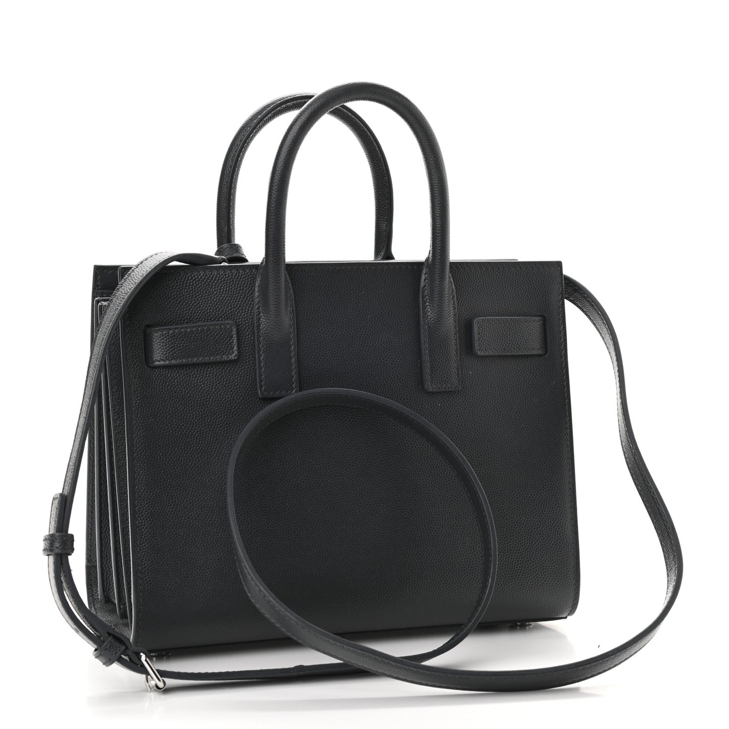 Grained Calfskin Nano Sac De Jour Coal