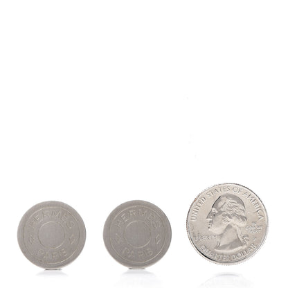 Hermes Palladium Clou De Selle Clip On Earrings 2 of 5