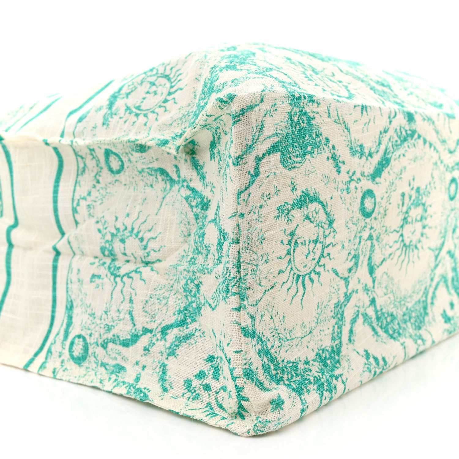 Christian Dior Straw Toile De Jouy Soleil Dioriviera Tote Aquamarina 8 of 10