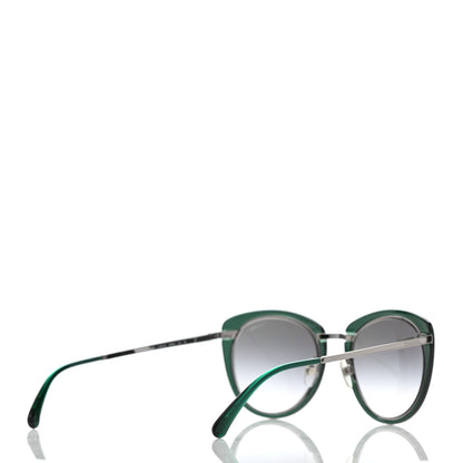 Chanel Round Sunglasses 4202 Green Silver 4 of 8