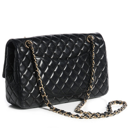 Chanel Lambskin Quilted Valentine Charms Medium Single Flap Black 3 of 8