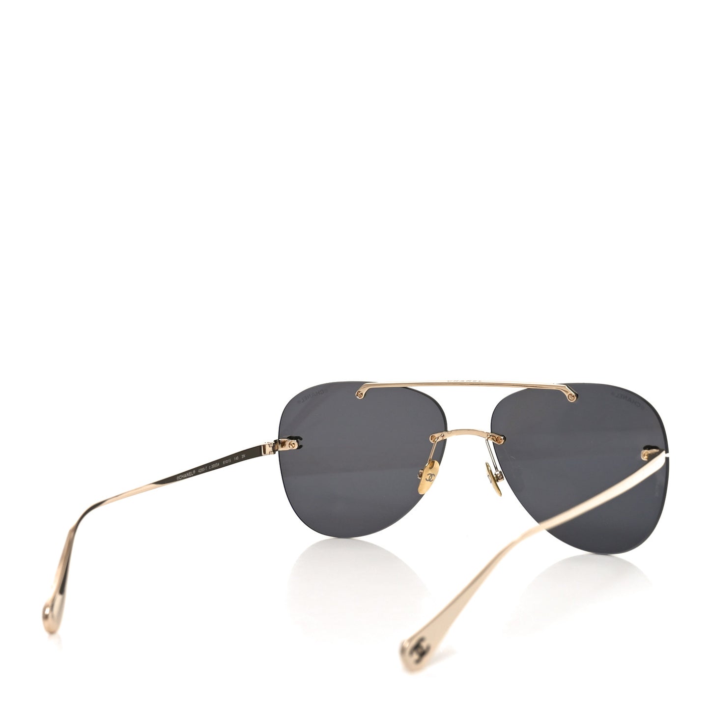Titanium CC Pilot Aviator Sunglasses 4285-T Black Gold