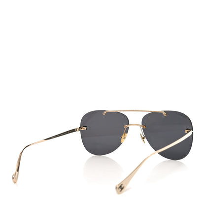 Chanel Titanium CC Pilot Aviator Sunglasses 4285-T Black Gold 4 of 7