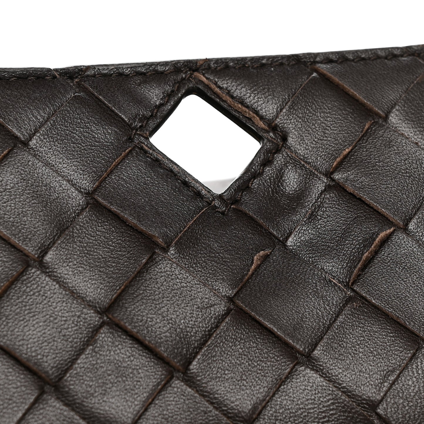 Nappa Intrecciato Long Andiamo Top Handle Clutch Fondant