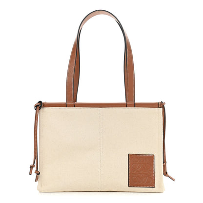Loewe Canvas Calfskin Cushion Tote Beige 1 of 10