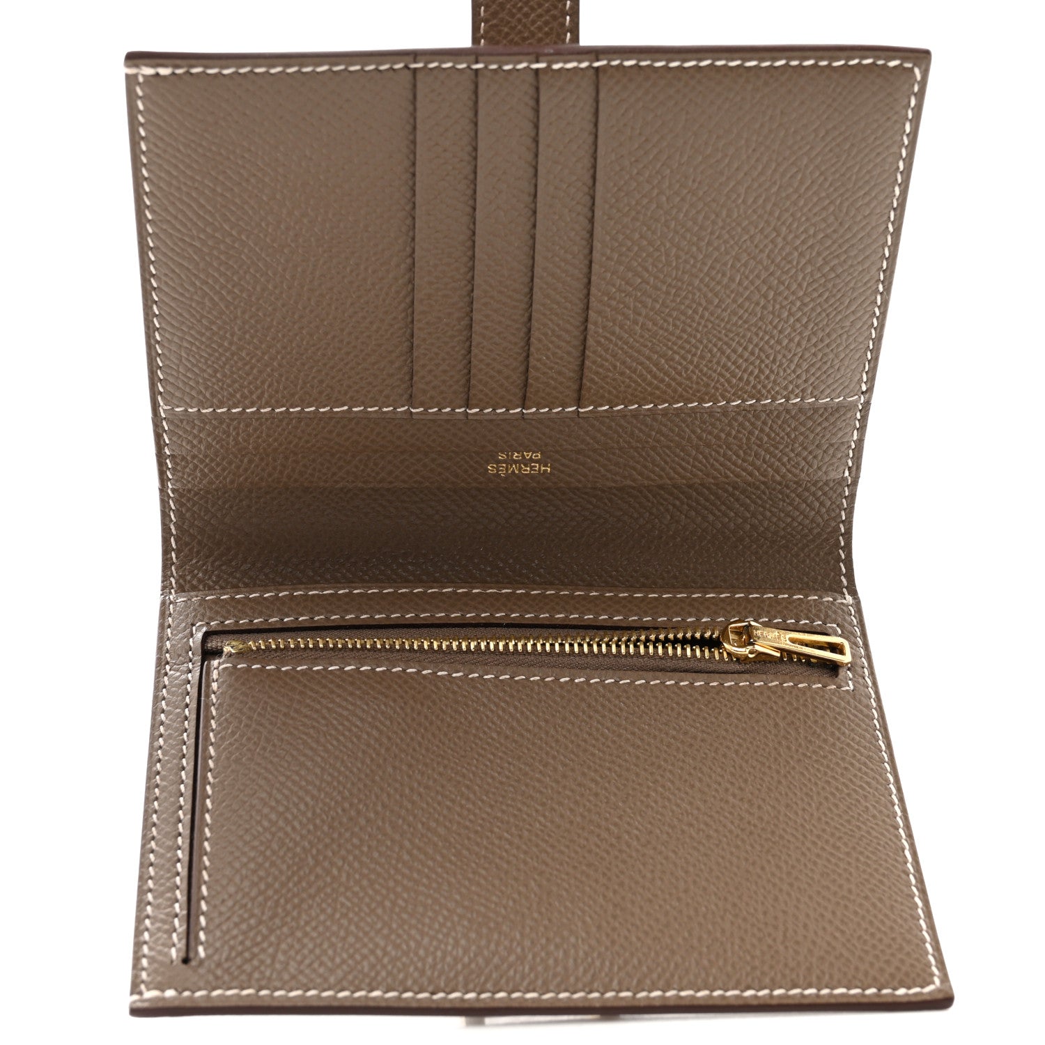 Hermes Epsom Bearn Compact Wallet Etoupe 5 of 7