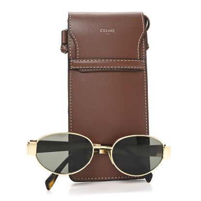 Celine Metal Triomphe 01 Sunglasses CL40235U Gold Green 8 of 8