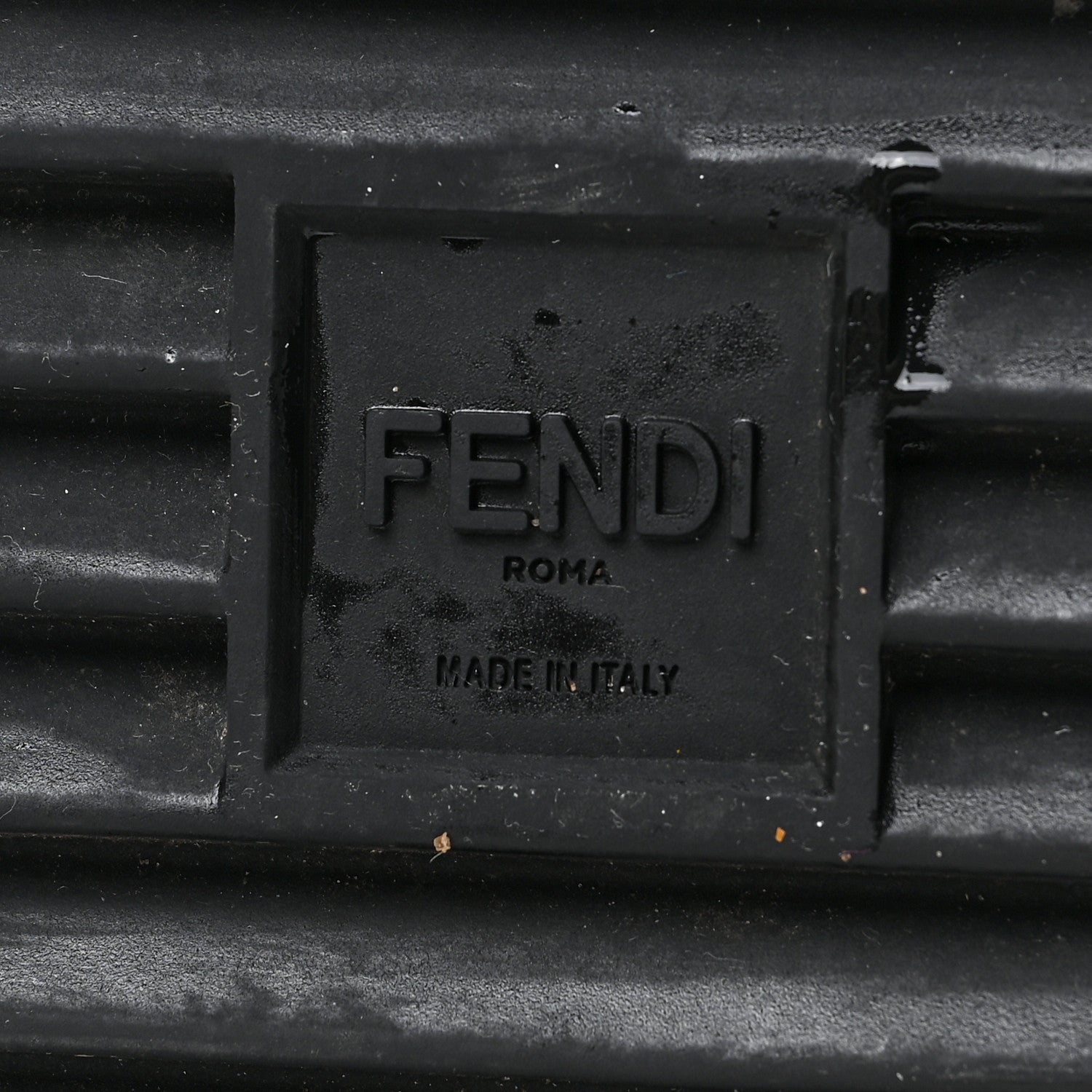Fendi Rubber FF Vocabulary Logo Slide Sandals 6 Maya Black 6 of 8