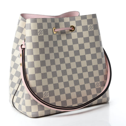 Louis Vuitton Damier Azur Neonoe MM Eau De Rose 3 of 9