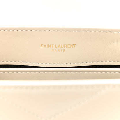 Saint Laurent Calfskin Y Quilted Monogram Toy Loulou Crossbody Bag Crema Soft 6 of 12