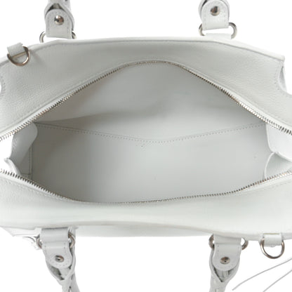 Balenciaga Grained Calfskin Neo Classic Silver Hardware S City White 5 of 8