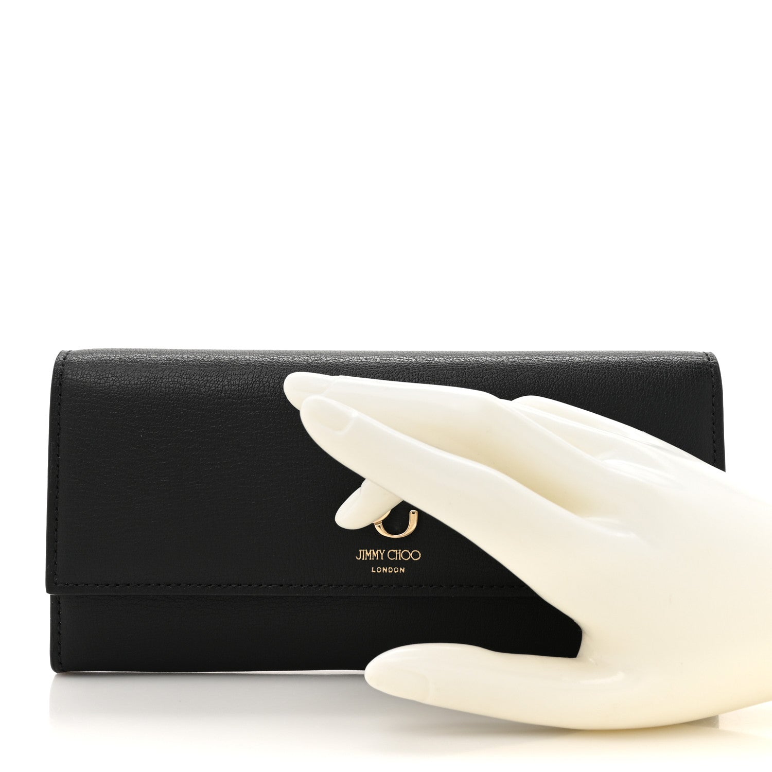Jimmy Choo Grainy Calfskin Martina Continental Wallet Black 2 of 6