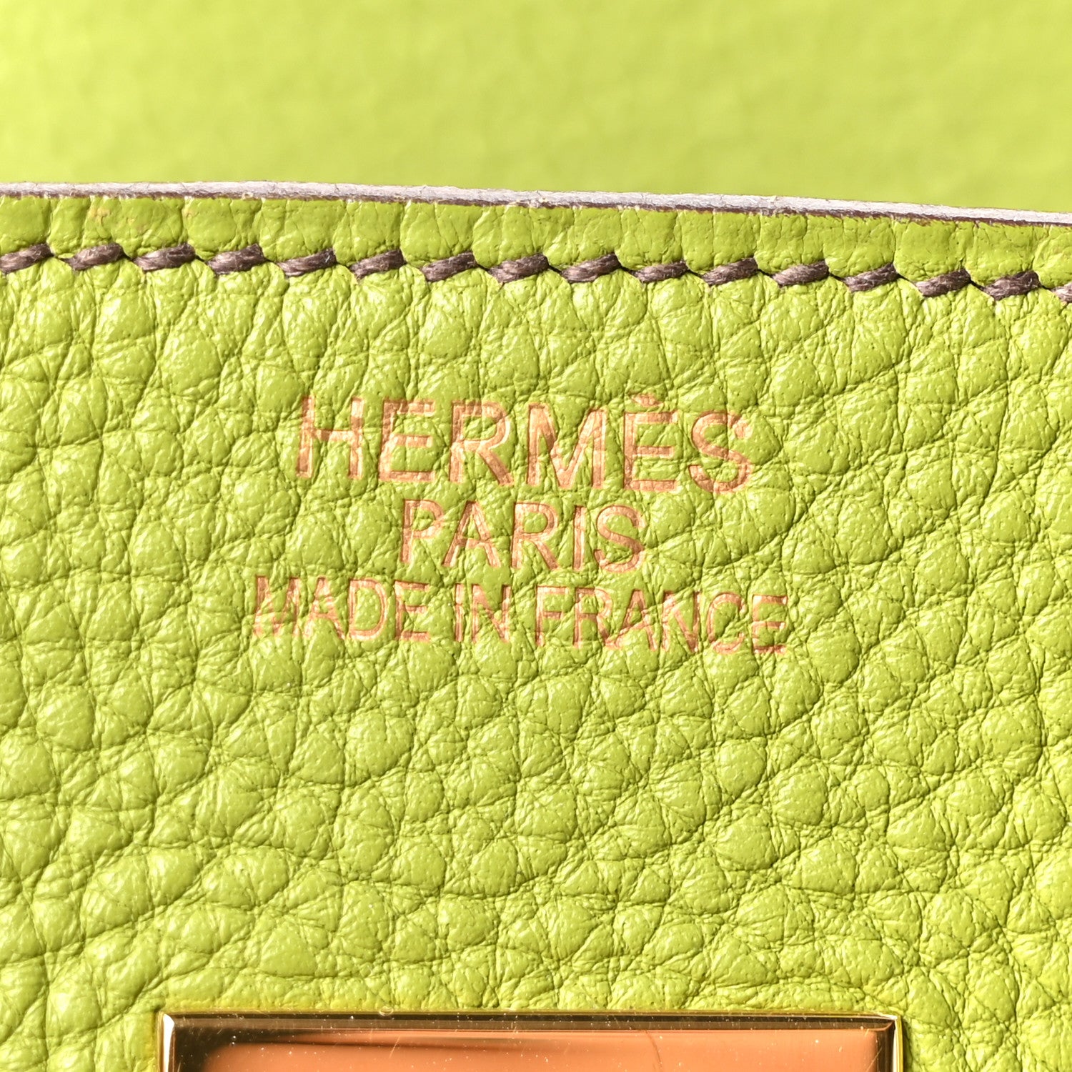 Hermes Togo Birkin 35 Vert Anis 6 of 10