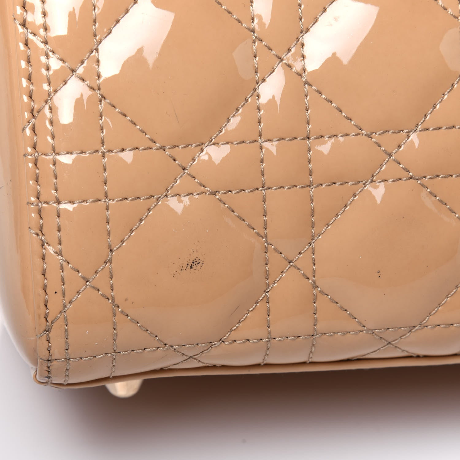 Christian Dior Patent Cannage Large Lady Dior Beige 16 of 20