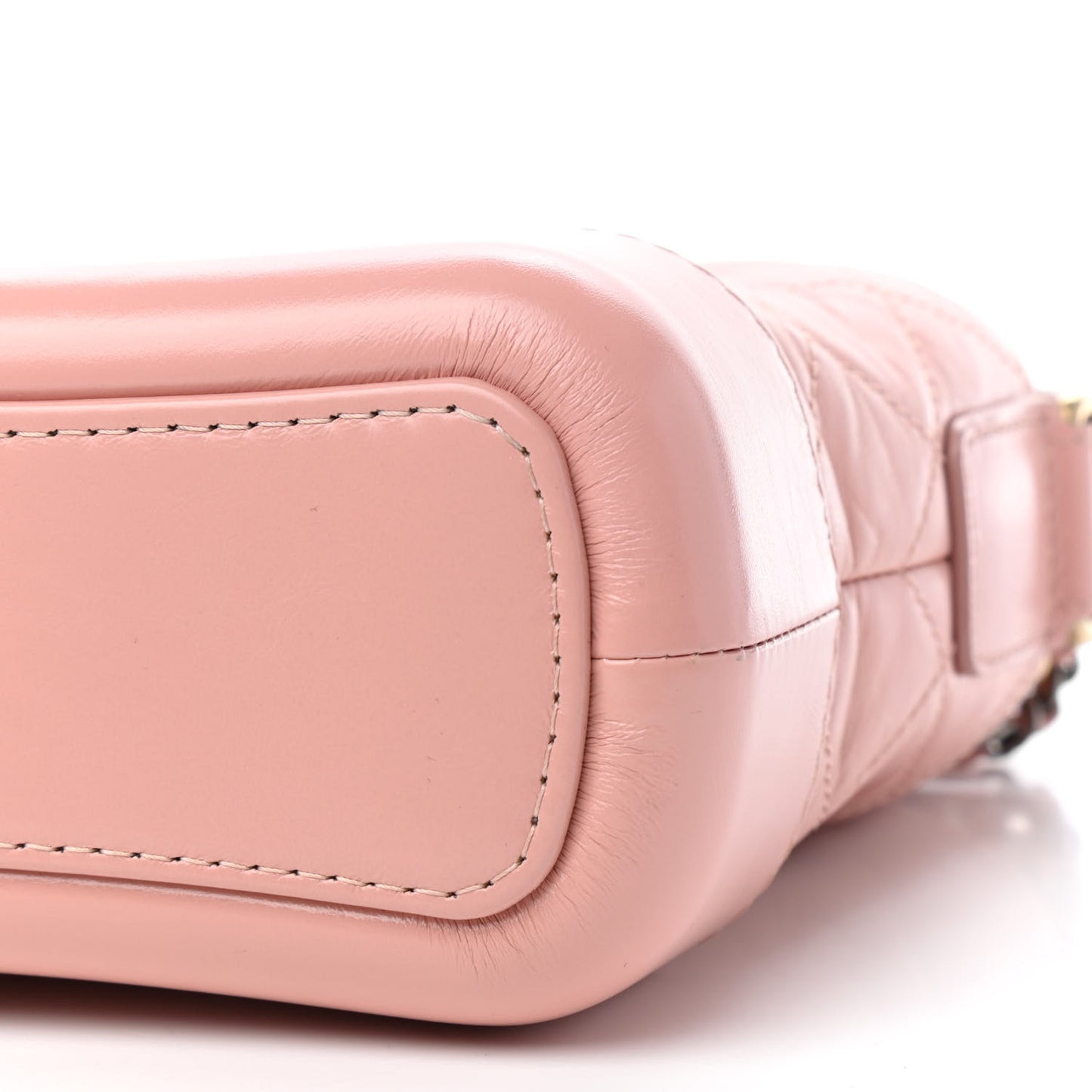 Aged Calfskin Quilted Small Gabrielle Hobo Pink