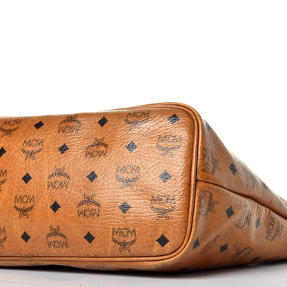 MCM Visetos Crocodile Embossed Medium Liz Shopper Tote Cognac 8 of 8