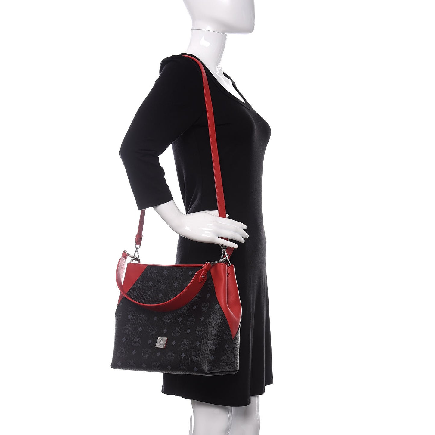 Visetos Medium Klara Hobo Red Black