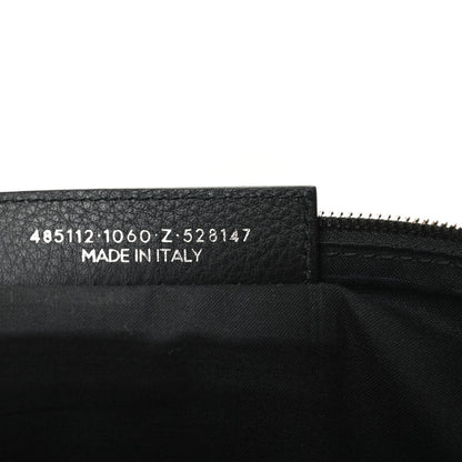 Balenciaga Calfskin Logo Zip Pouch Black 7 of 7