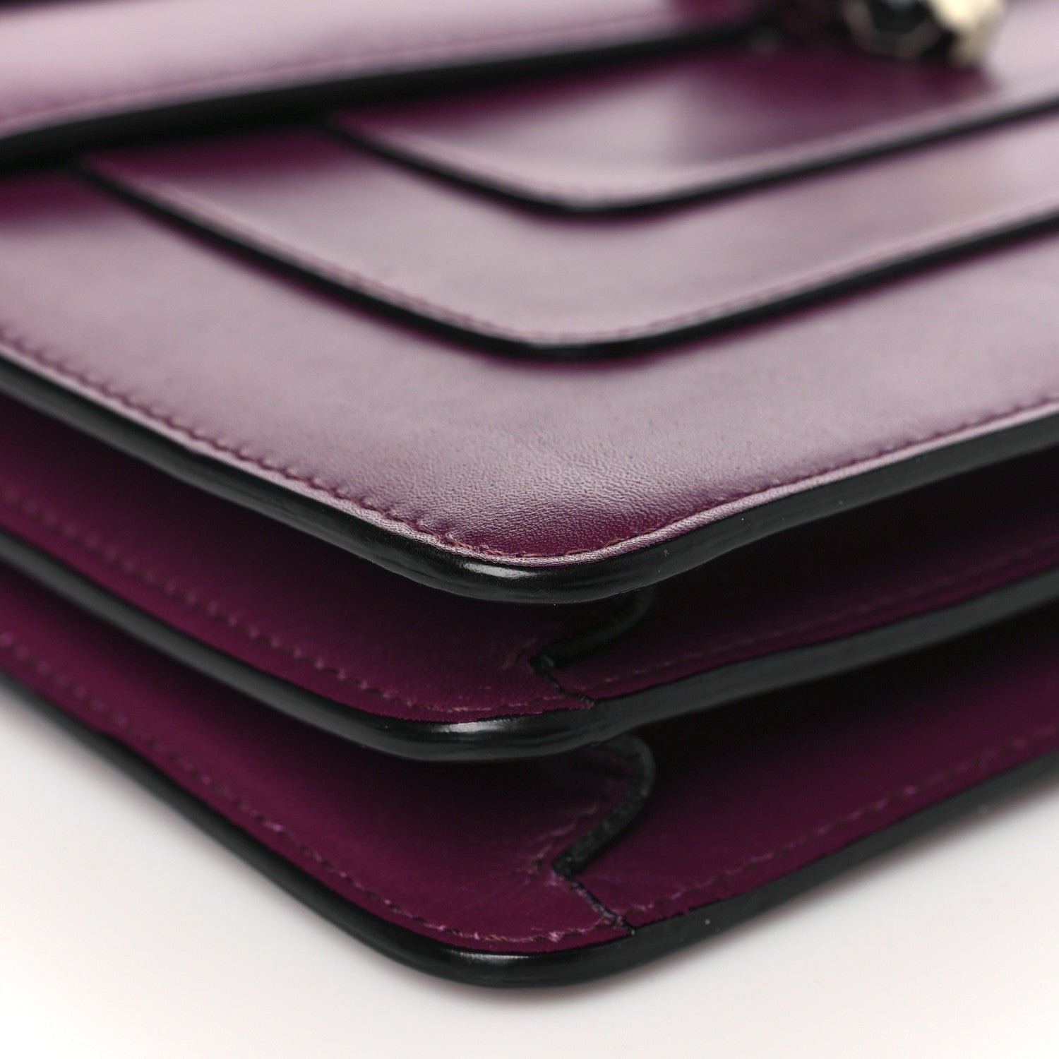 Bulgari Calfskin Serpenti Forever Shoulder Bag Plum 7 of 8
