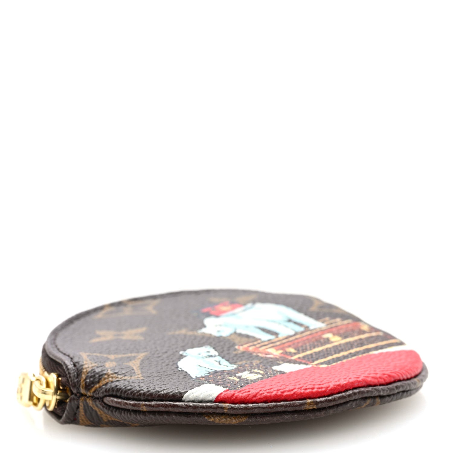 Louis Vuitton Monogram 2017 Christmas Animation Round Coin Purse 4 of 6