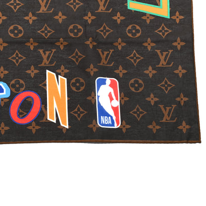 Louis Vuitton X NBA Cotton Silk Letters Mask Cover and Bandana Set Brown 2 of 7