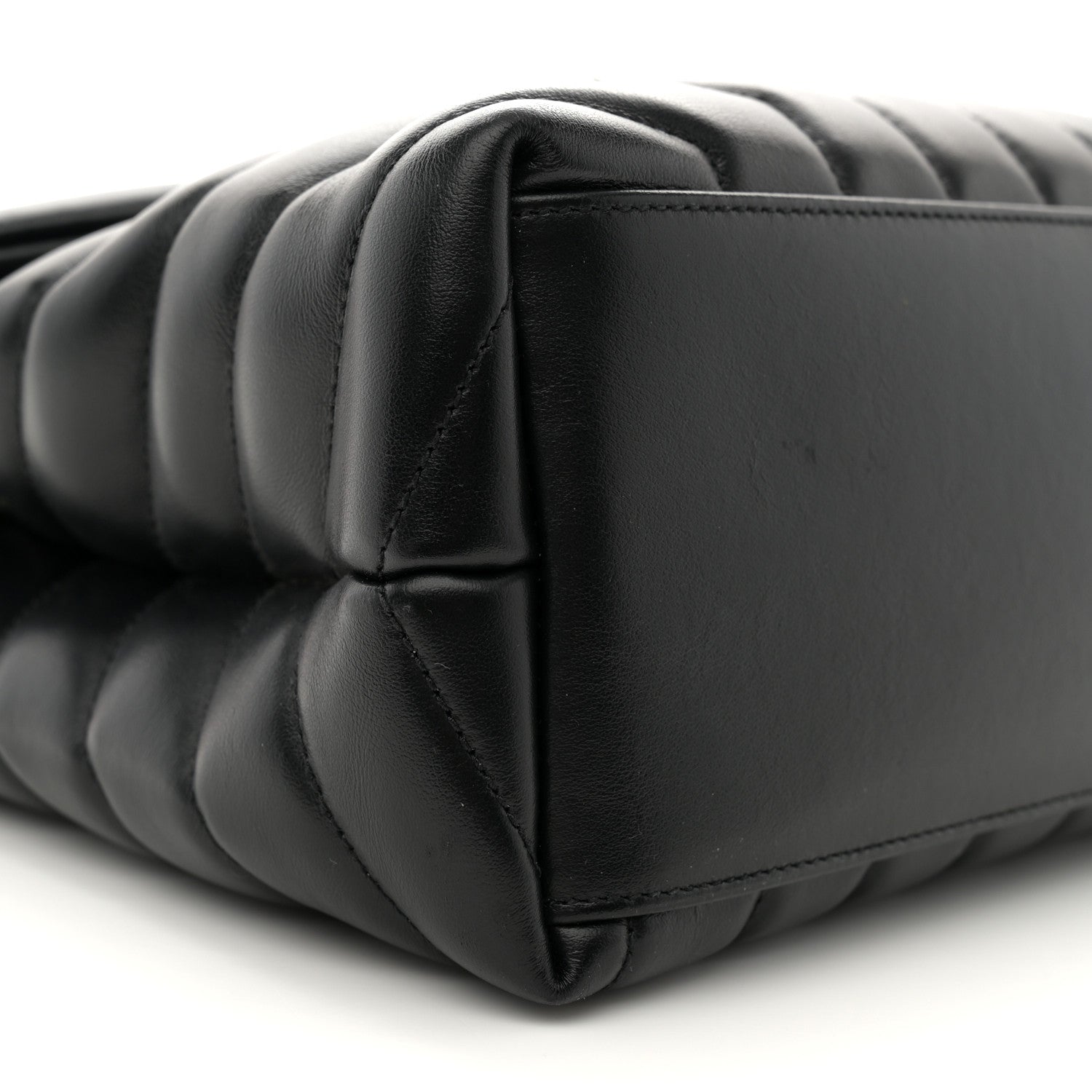 Saint Laurent Calfskin Y Quilted Monogram Medium Loulou Chain Satchel Black 10 of 13