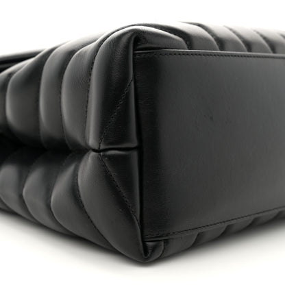 Saint Laurent Calfskin Y Quilted Monogram Medium Loulou Chain Satchel Black 10 of 13