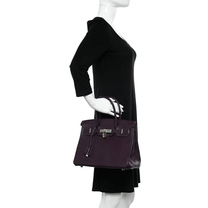 Hermes Chevre Mysore Birkin 30 Raisin 3 of 15
