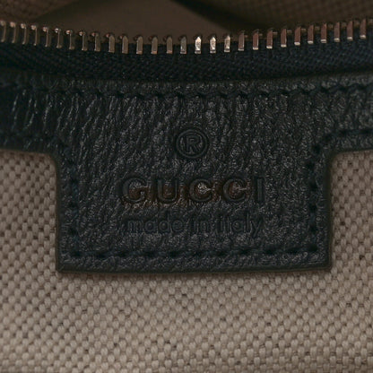 Gucci GG Supreme Monogram Textured Calfskin Web Large Attache Shoulder Bag Beige Blue 6 of 10
