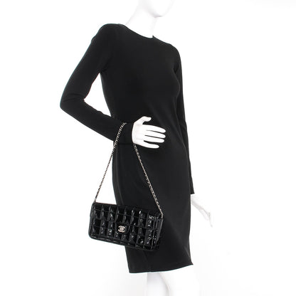 Chanel Patent East West Chocolate Bar Flap Black 2 of 7