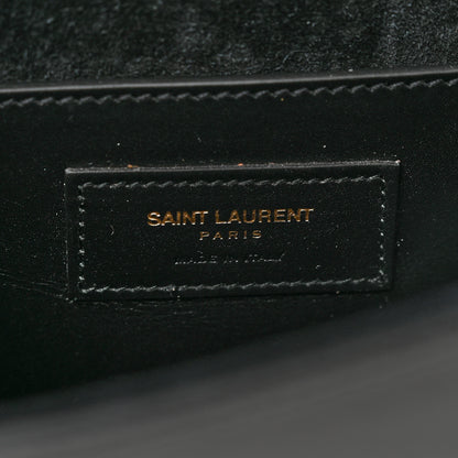 Saint Laurent Calfskin Classic Monogram Tassel Clutch Black 6 of 7