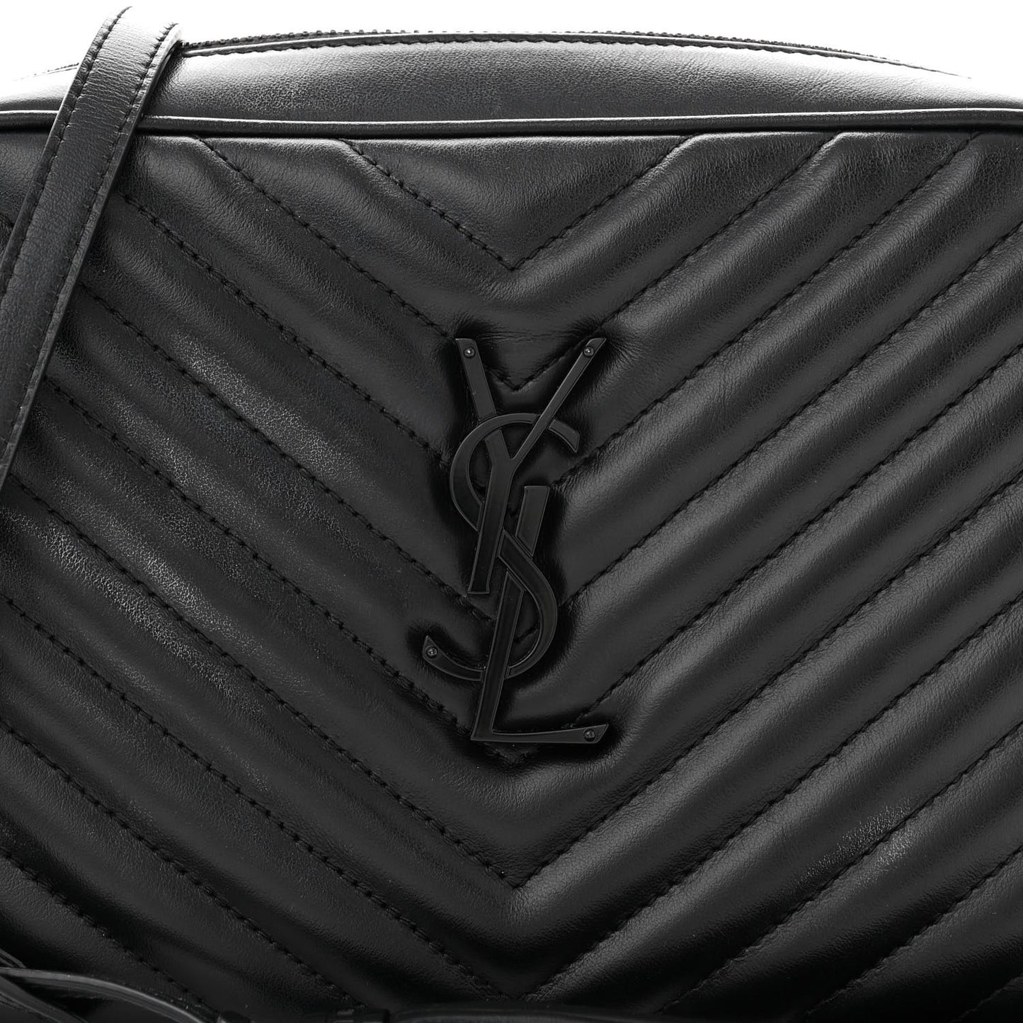 Calfskin Matelasse Monogram Monochrome Lou Camera Bag Black