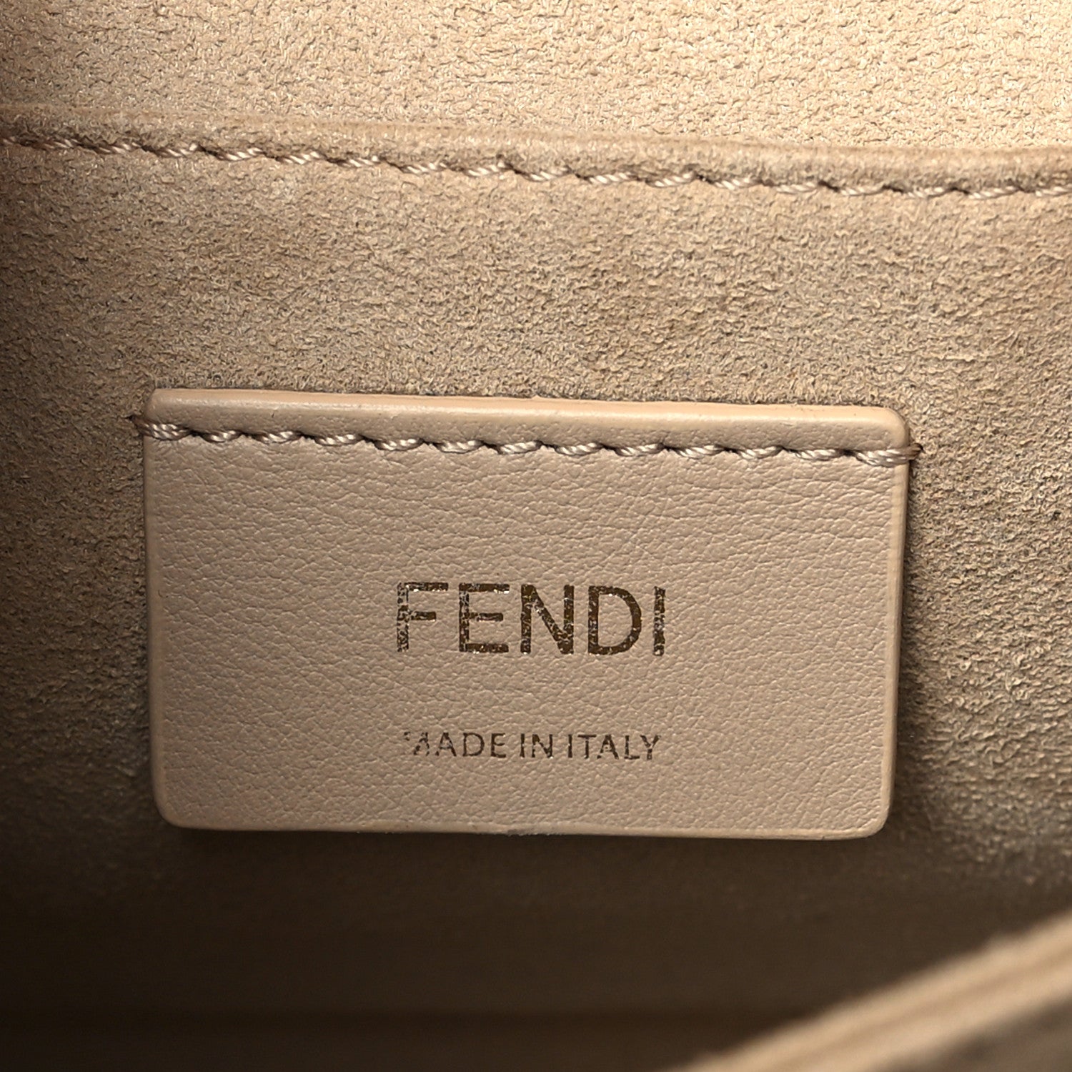 Fendi Vitello Liberty Bi-Color FF 1974 Embossed Chain Strap Kan U Shoulder Bag Black Maya 6 of 11