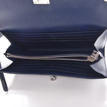 Hermes Epsom Kelly Longue Wallet Bleu Saphir 5 of 8
