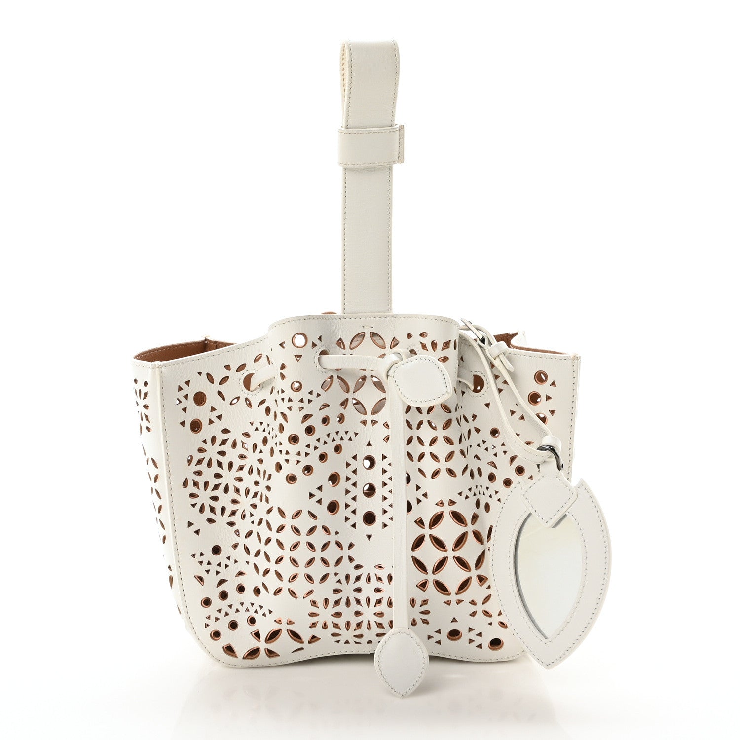 Alaia Lux Calfskin Vienne Rose-Marie 19 Bag White 3 of 10
