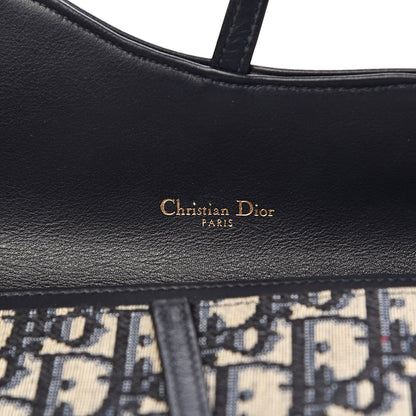 Christian Dior Oblique Saddle Chain Wallet Blue 6 of 11
