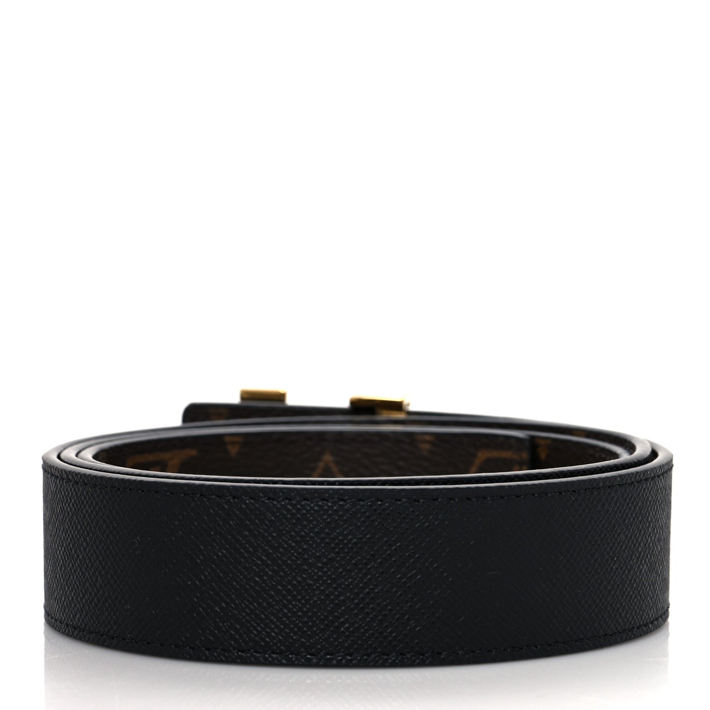 Calfskin Monogram 30mm LV Initiales Reversible Belt 90 36 Black