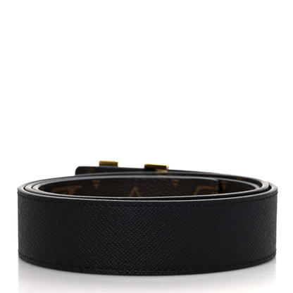 Louis Vuitton Calfskin Monogram 30mm LV Initiales Reversible Belt 90 36 Black 2 of 6