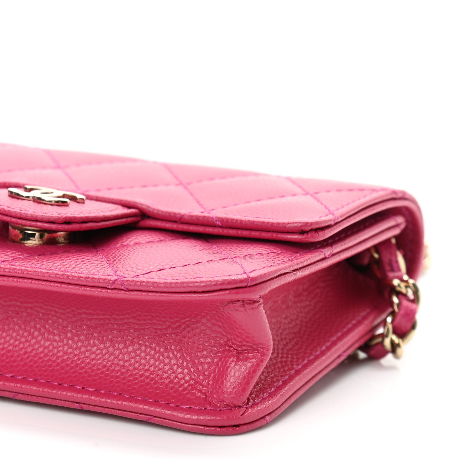 Chanel Caviar Quilted Mini Chain Bag Dark Pink 10 of 11