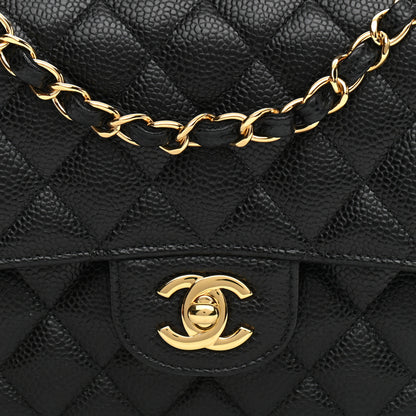 Chanel Caviar Quilted Medium Double Flap Black 8 of 9