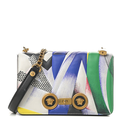 Versace Nappa The Clash Print Tribute Shoulder Bag Black Multicolor 1 of 10