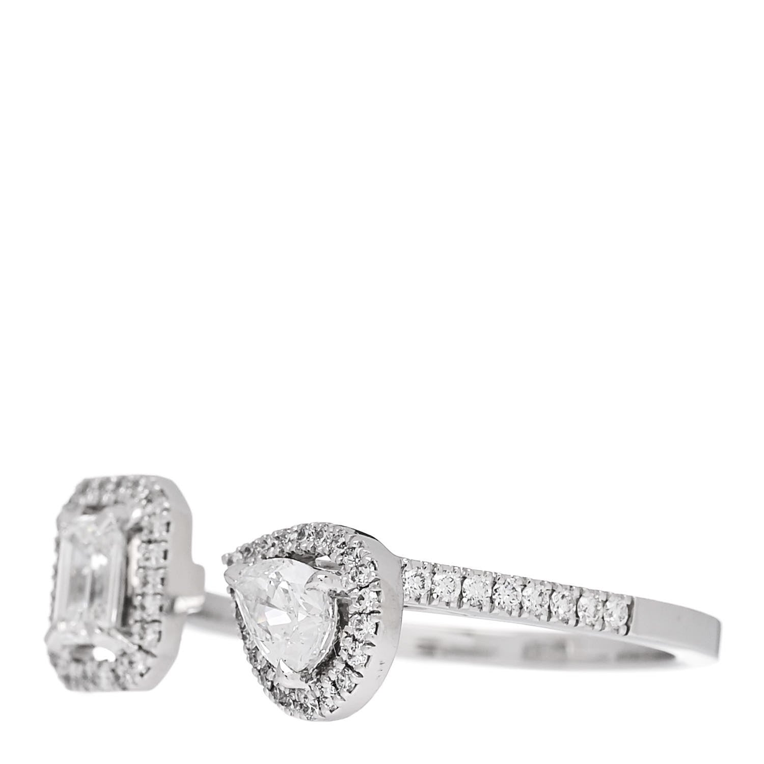 Messika 18K White Gold Diamond .70ct My Twin Moi & Toi Ring 53 6.25 6 of 7