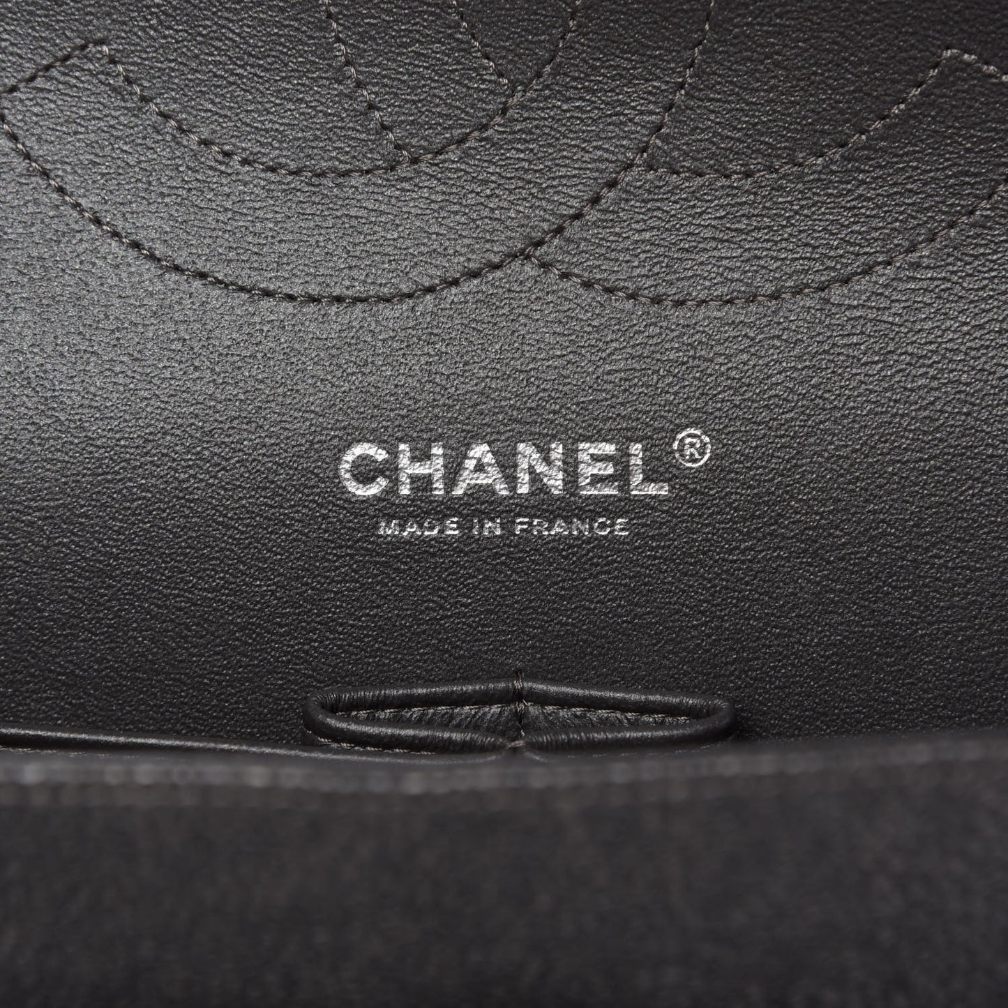 Metallic Caviar Quilted Jumbo Double Flap Dark Silver