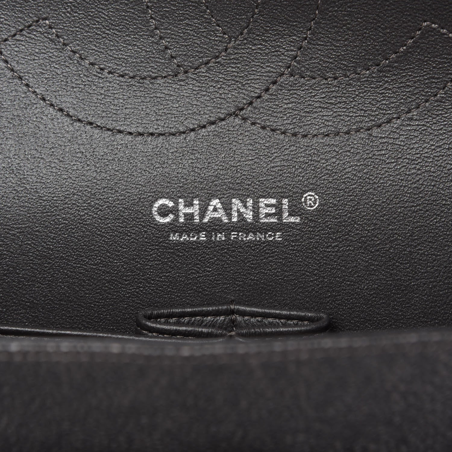 Chanel Metallic Caviar Quilted Jumbo Double Flap Dark Silver 9 of 11