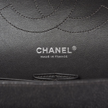 Chanel Metallic Caviar Quilted Jumbo Double Flap Dark Silver 9 of 11
